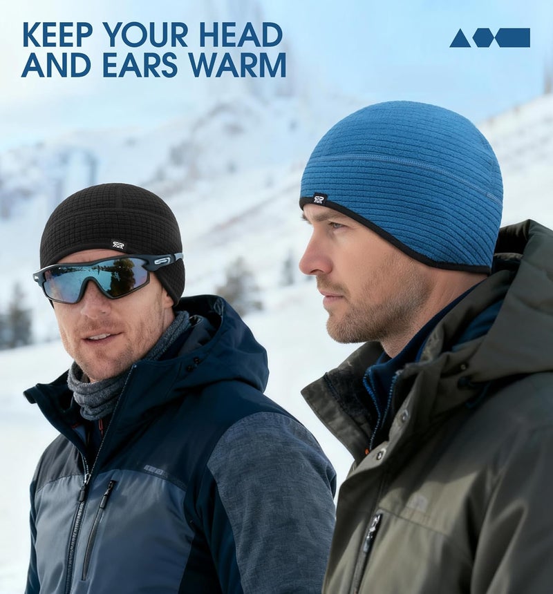 SUNMECI Winter Thermal Helmet Liner Skull Cap, Fleece Lined Warm Cycling Cap Ski Beanie for Men Women - Image 5